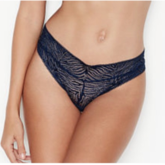 Victoria's Secret Other - NWT VICTORIA'S SECRET Luxe Lingerie Zebra Lace Cutout Cheeky Panty